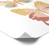 Boho Bold Butterfly Butterflies Girl Kinderzimmer Poster (Ecke)
