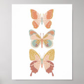 Boho Bold Butterfly Butterflies Girl Kinderzimmer Poster (Vorne)