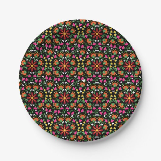 Boho Bold Floral Trivet Pappteller (Vorderseite)