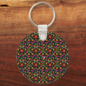 Boho Bold Floral Trivet Schlüsselanhänger (Rückseite)