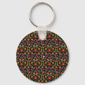 Boho Bold Floral Trivet Schlüsselanhänger (Rückseite)