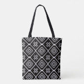 Boho Bold Schwarz & Weiß Tasche (Rückseite)