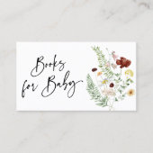 Boho Books für Babydusche Brunch-Umschließkarte Visitenkarte (Vorderseite)