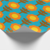 Boho Botanica Retro Blumenverpackungspapier Geschenkpapier (Ecke)