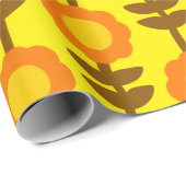 Boho Botanica Retro Blumenverpackungspapier Geschenkpapier (Rolleneckpunkt)
