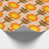 Boho Botanica Retro Blumenverpackungspapier Geschenkpapier (Ecke)