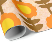 Boho Botanica Retro Blumenverpackungspapier Geschenkpapier (Rolleneckpunkt)