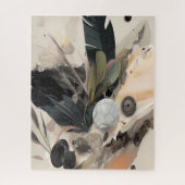 Boho Botanical Abstrakt Earthy Minimalistisch Puzzle (Vertikal)