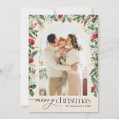 Boho Botanical Arch 1 Foto Frohe Weihnachten (Vorderseite)