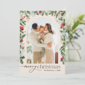 Boho Botanical Arch 1 Foto Frohe Weihnachten (Stehend Vorderseite)