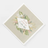 Boho Botanical 'Be Still & Know' Bibel Verse Serviette (Ecke)