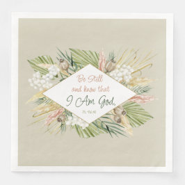 Boho Botanical 'Be Still & Know' Bibel Verse Serviette