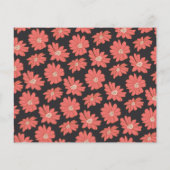 Boho Botanical Black Red Floral Wedding (Rückseite)