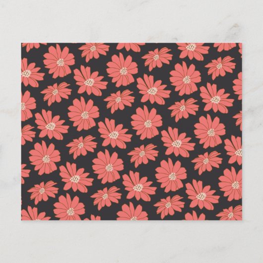 Boho Botanical Black Red Floral Wedding (Rückseite)