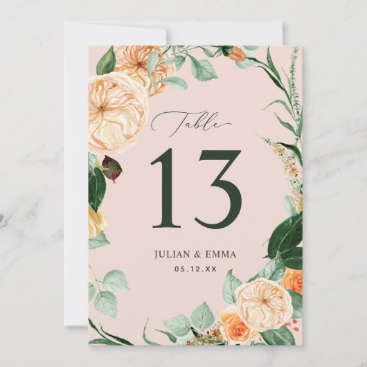 Boho Botanical Blush Pink Greenery Bloral Custom (Vorderseite)