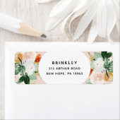 Boho Botanical Blush Pink Rücksendeadresse (Insitu)