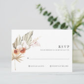 Boho Botanical Bohemisch Floral Wedding RSVP Karte (Stehend Vorderseite)