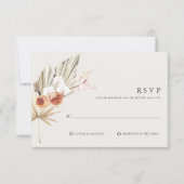 Boho Botanical Bohemisch Floral Wedding RSVP Karte (Vorderseite)