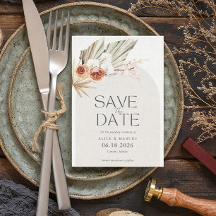 Boho Botanical Bohemisch Floral Wedding Save The Date