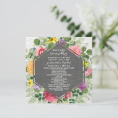 Boho Botanical Brick Wildblume Wedding Program Programm (Stehend Vorderseite)