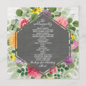 Boho Botanical Brick Wildblume Wedding Program Programm (Rückseite)