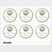 Boho Botanical Christmas Lantern Gift Sticker (Blatt)