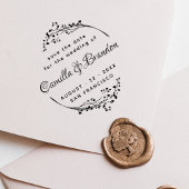 Boho Botanical Classy Lettering Wedding Gummistempel