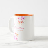 Boho Botanical Custom Brautparty Zweifarbige Tasse (Vorderseite Links)