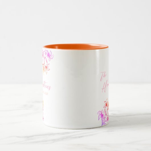 Boho Botanical Custom Brautparty Zweifarbige Tasse (Mittel)