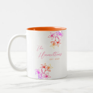 Boho Botanical Custom Brautparty Zweifarbige Tasse