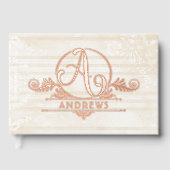 Boho Botanical Custom Monogram Wedding Gästebuch (Vorderseite)