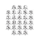 Boho Botanical Custom Monogram Wedding Gästebuch