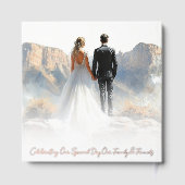 Boho Botanical Custom Monogram Wedding Gästebuch (Rückseite)