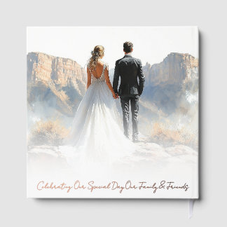 Boho Botanical Custom Monogram Wedding Gästebuch