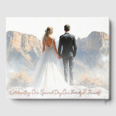 Boho Botanical Custom Monogram Wedding Gästebuch (Rückseite)