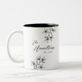 Boho Botanical Custom Wedding Zweifarbige Tasse (Links)