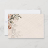 Boho Botanical Details Rustic Terracotta Thank You RSVP Karte (Rückseite)