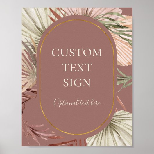 Boho Botanical | Dusty Rose Karten und Geschenke n Poster (Vorne)