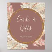 Boho Botanical | Dusty-Rose-Karten und Geschenke-Z Poster (Vorne)