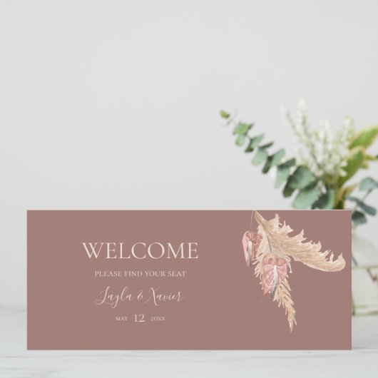 Boho Botanical | Dusty-Rose mit Sitzheader (Stehend Vorderseite)