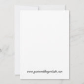 Boho Botanical Elegance Wedding Invitation Einladung (Rückseite)