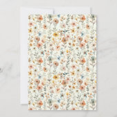 Boho Botanical Elegant Wildblume Baby Shower Einladung (Rückseite)
