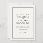 Boho Botanical Elegante Wildblume Hochzeit Einladung (Vorderseite)