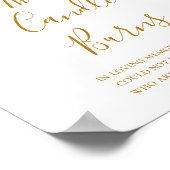 Boho Botanical | Elfenbein Diese Kerze Burns Hochz Poster (Ecke)