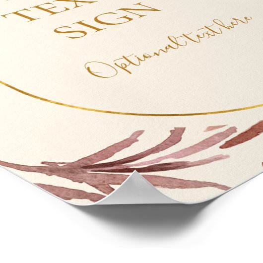 Boho Botanical | Elfenbeinkarten & Geschenke Eigen Poster (Ecke)