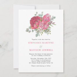 Boho Botanical Floral Eukalyptus Wedding Einladung