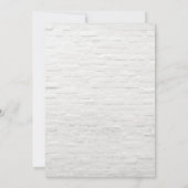 Boho Botanical Floral Geometric Brick Wedding Einladung (Rückseite)