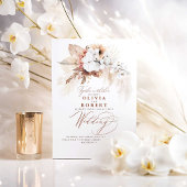 Boho Botanical Floral Moderne Terracotta auf dem M Einladung