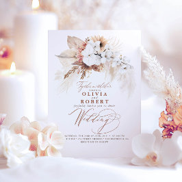 Boho Botanical Floral Moderne Terracotta auf dem M Einladung