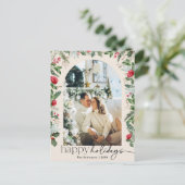 Boho Botanical Foliage Arch 1 Foto Postkarte (Stehend Vorderseite)